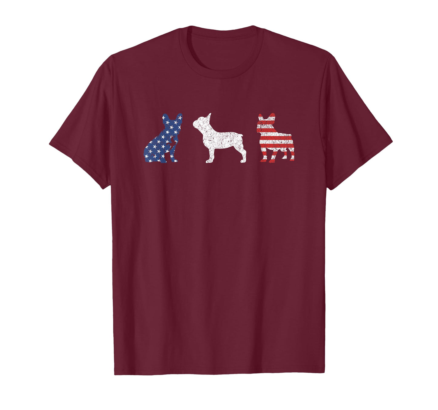 French Bulldog 4th of July Dog Patriotic USA Flag Man Woman T-Shirt