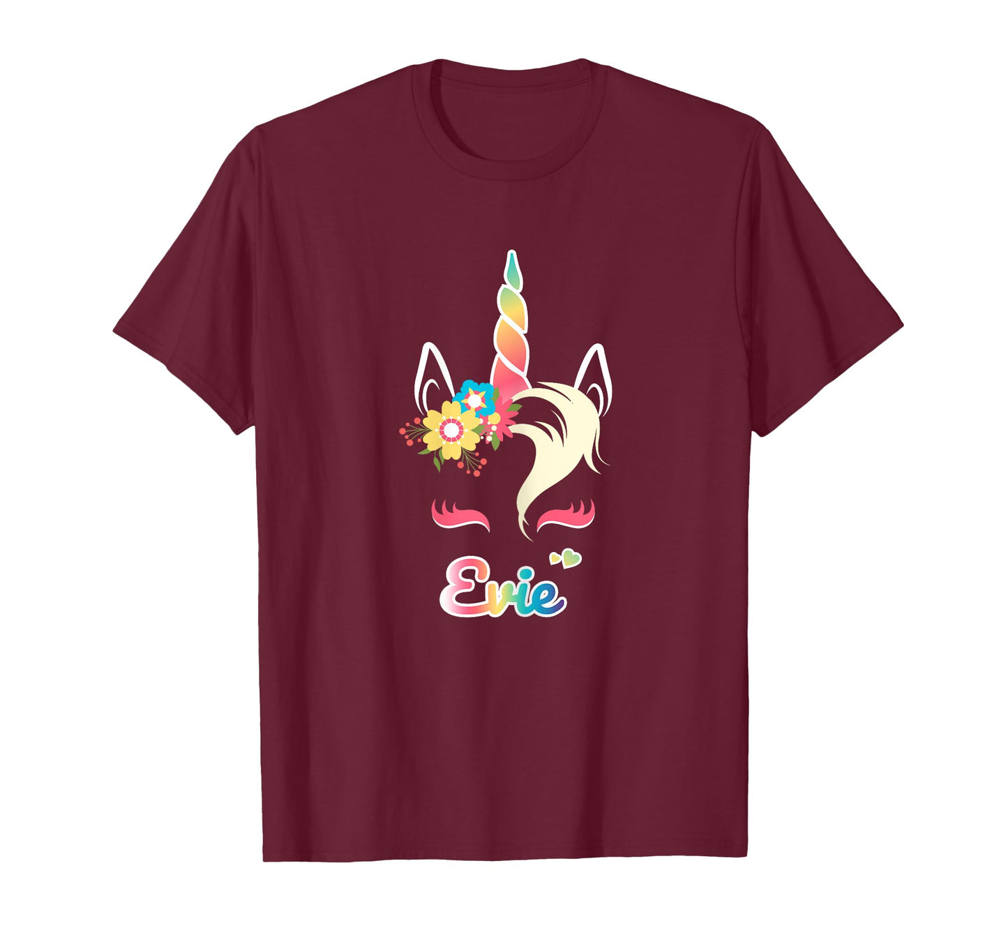 Rainbow Unicorn Evie Shirt Custom Name Gift for girls