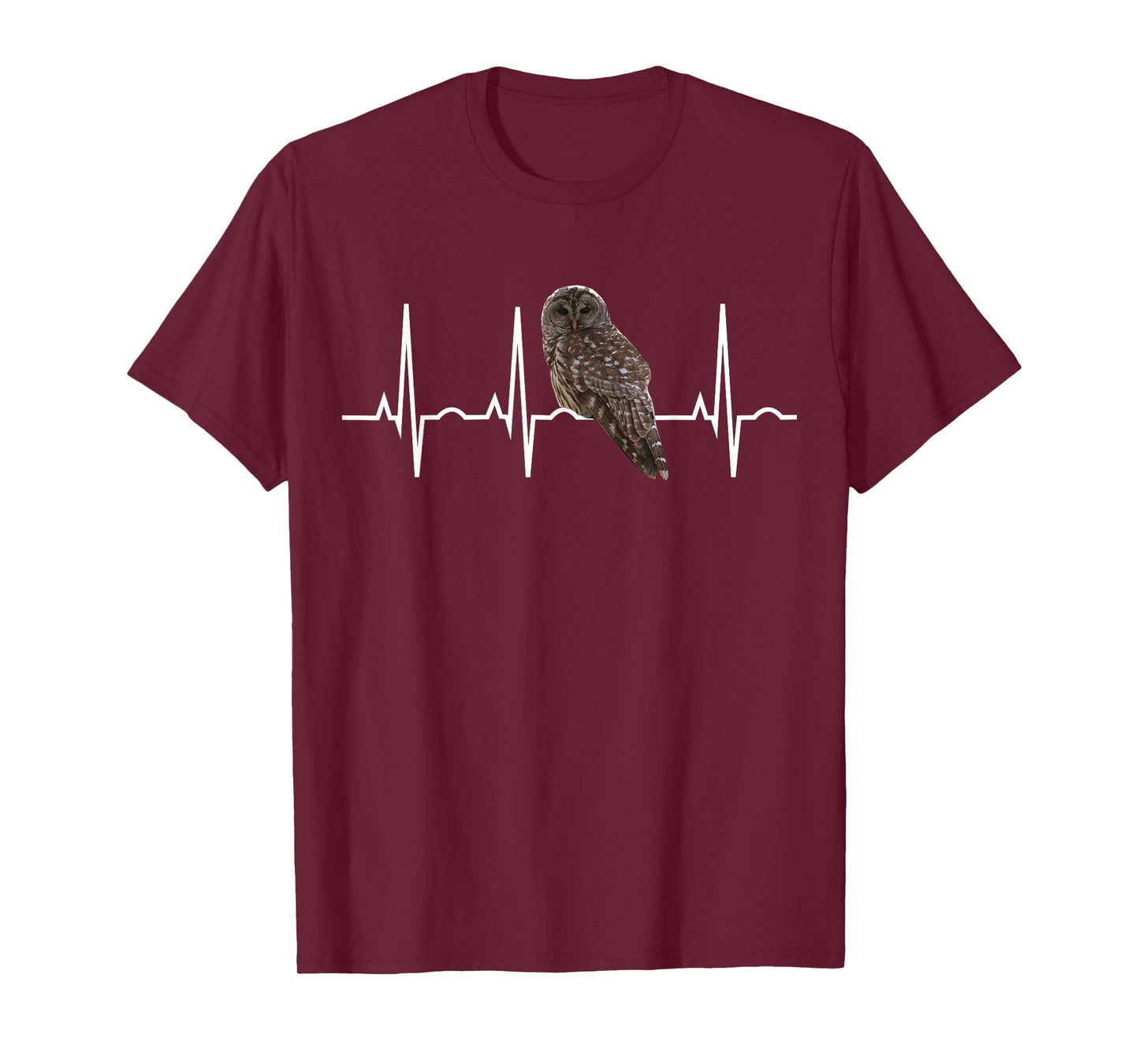 Barred Owl Shirt - Birder Heartbeat Gift Tee for Bird Lovers T-Shirt