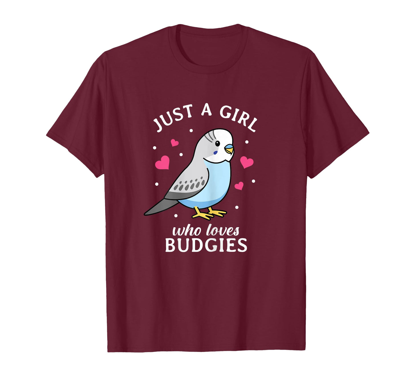 Just A Girl Who Loves Budgies - Women Funny Blue Budgerigar T-Shirt