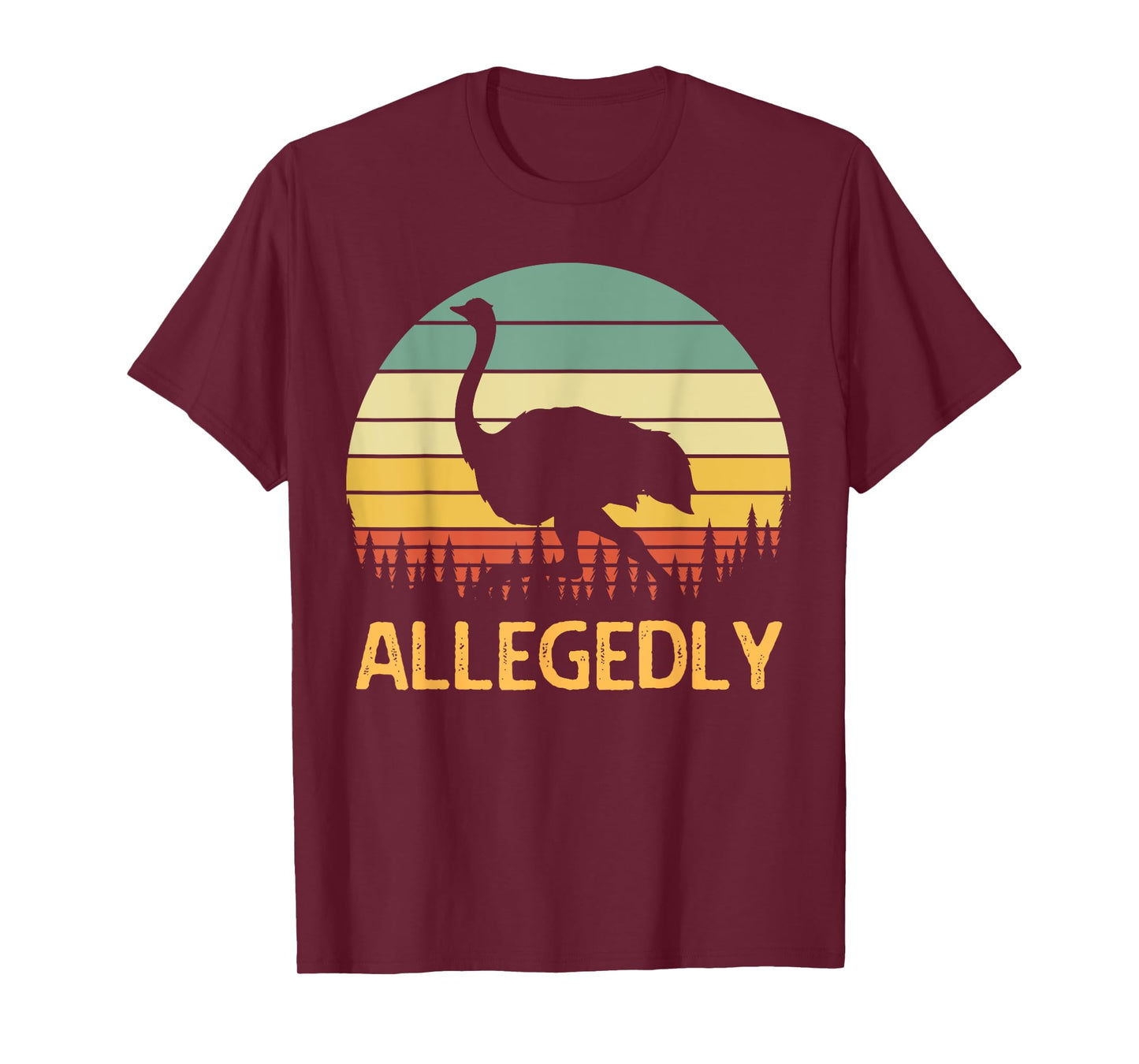 Allegedly Ostrich Funny Retro Funny Flightless Bird Lover T-Shirt