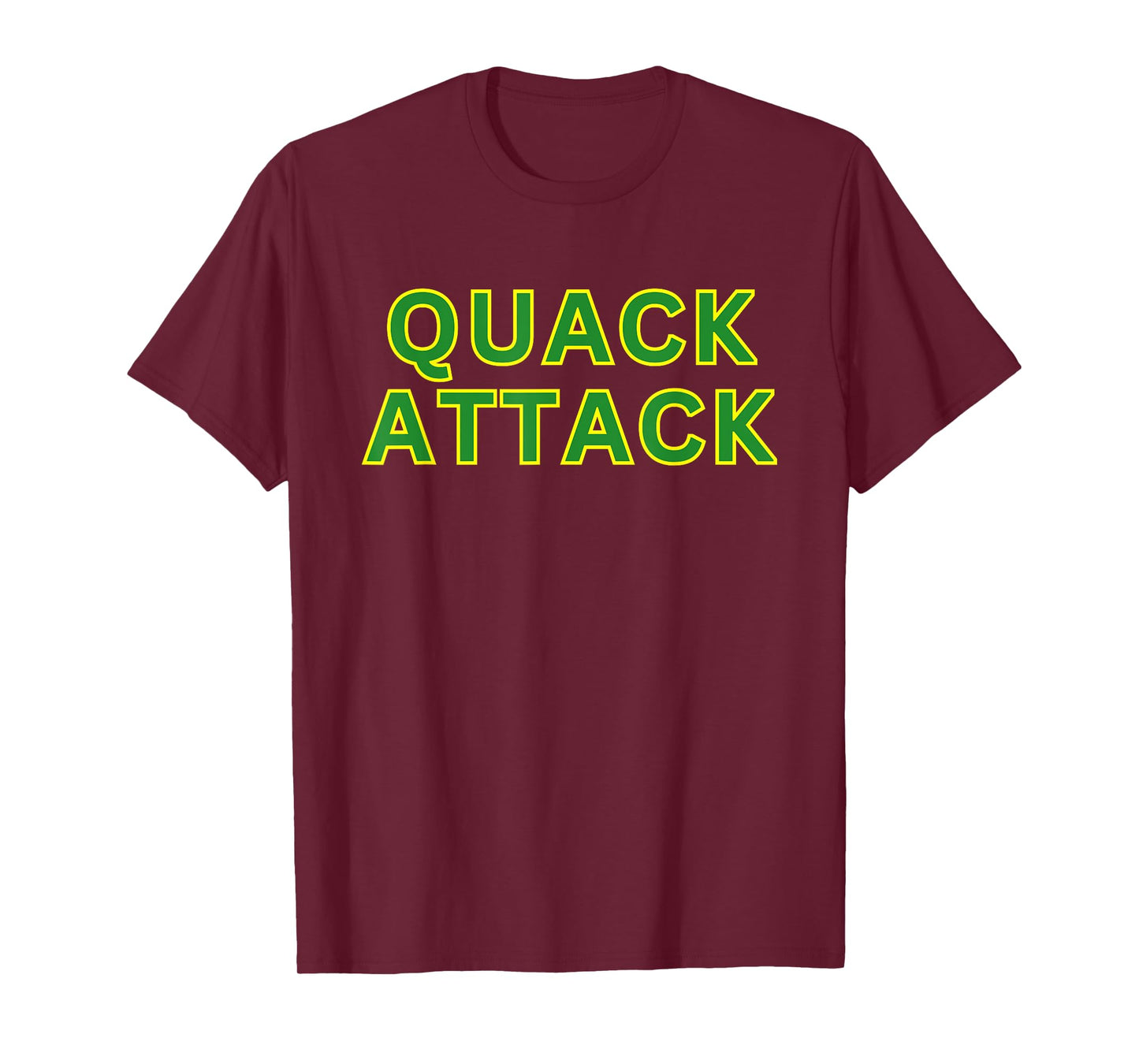 Quack Attack Fear the Duck Green Yellow Bold T-Shirt