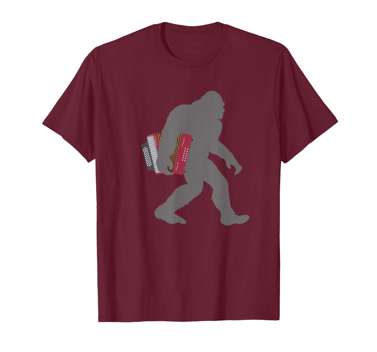 Funny Accordionist Bigfoot musician with Accordion T-Shirt