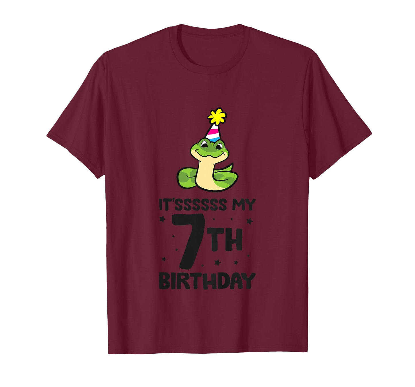 Snake Birthday It's My 7th Birthday Snake T-Shirt