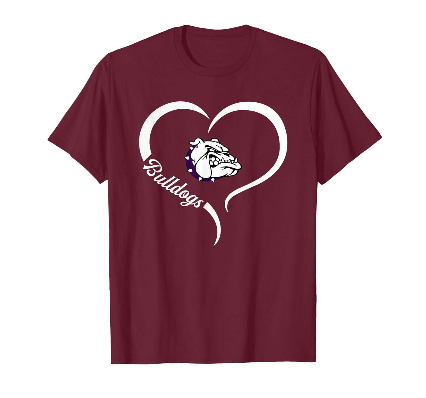 Swanton Bulldogs Logo Half Heart Slogan HS T-Shirt