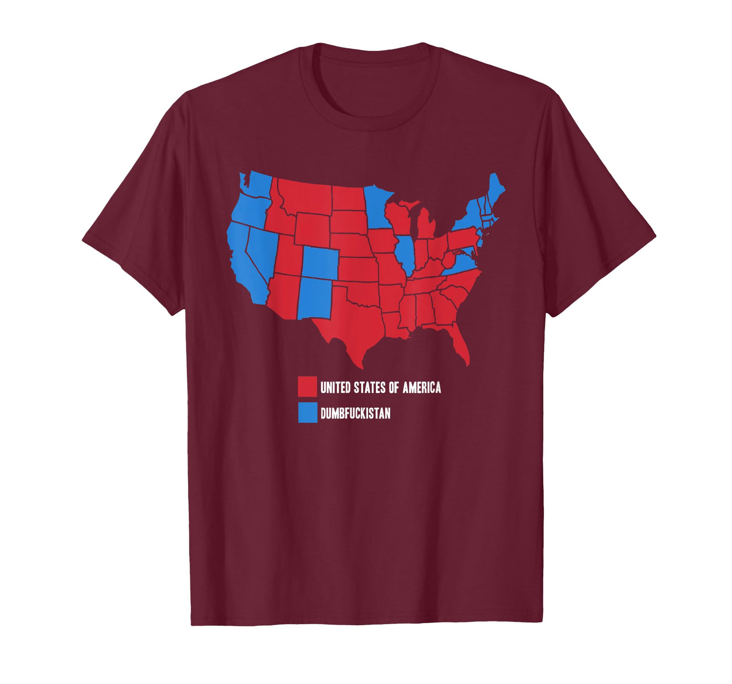 Election Map United States of America Dumbistan Funny T-Shirt