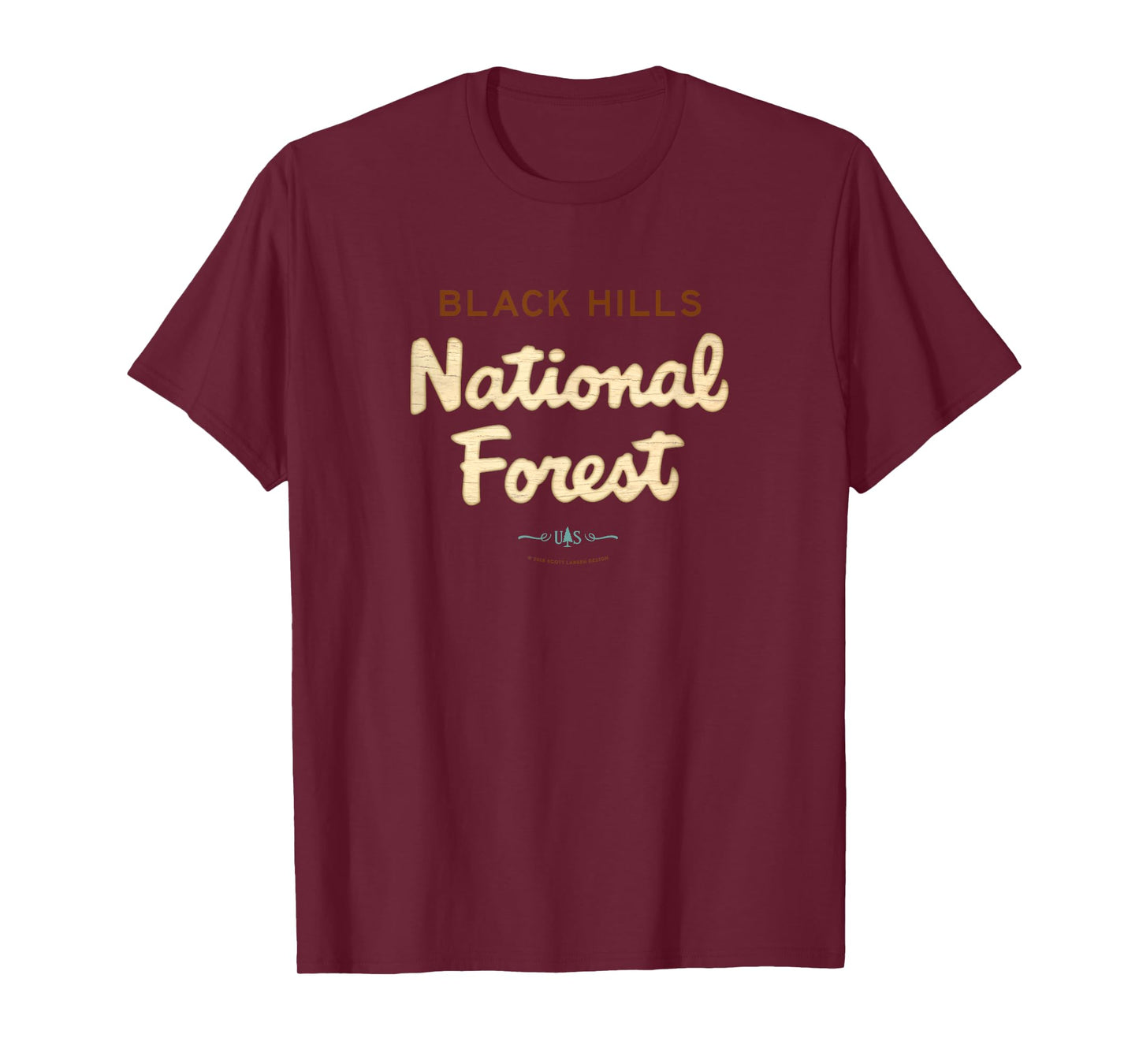 Black Hills National Forest South Dakota Logo Script Shirt