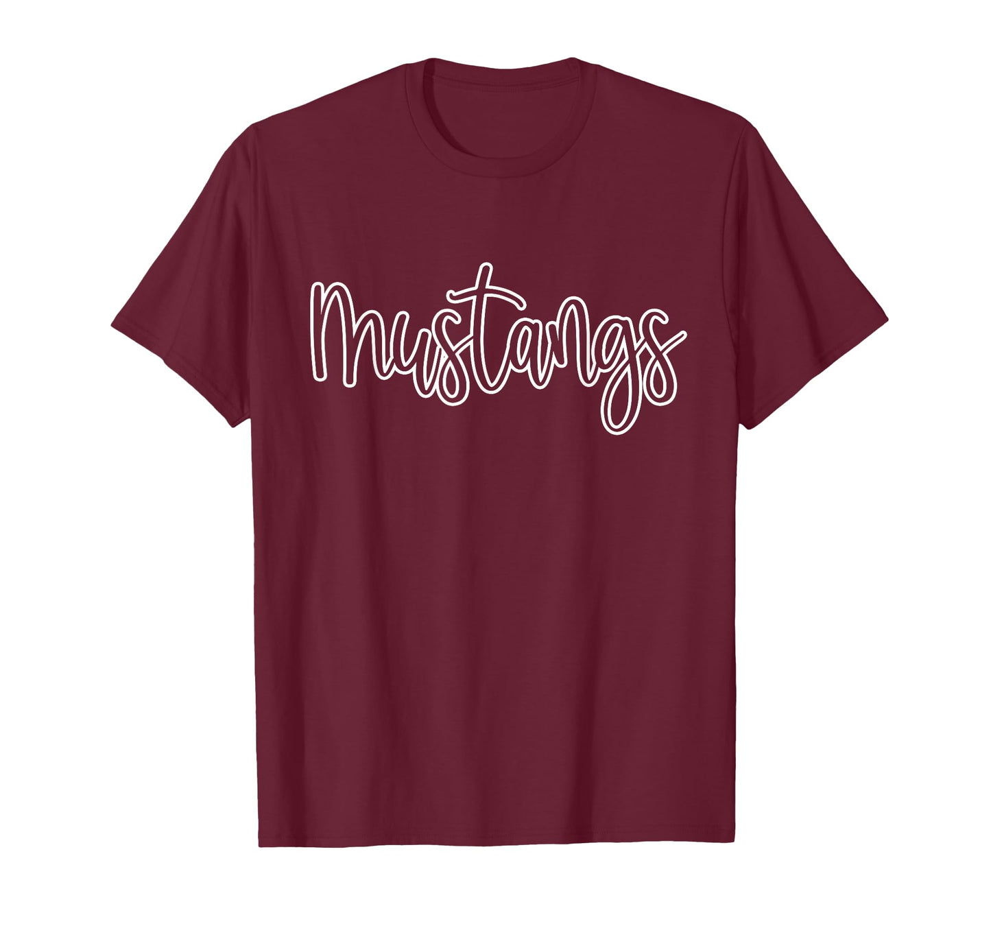 Mustangs Mascot School Sports Fan Team Spirit T-Shirt