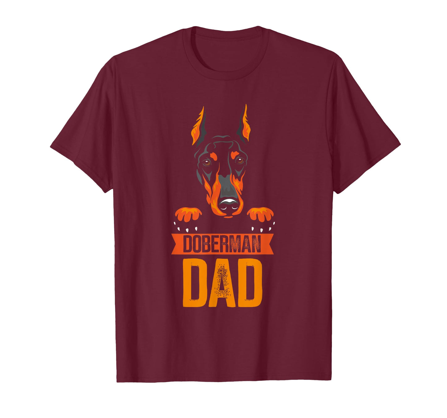 Pinscher Dobermans Doberman Love Owner Father's T-Shirt - Dog Themed - Unisex-Adults - Black - Small - Short Sleeve - Classic Fit - Imported