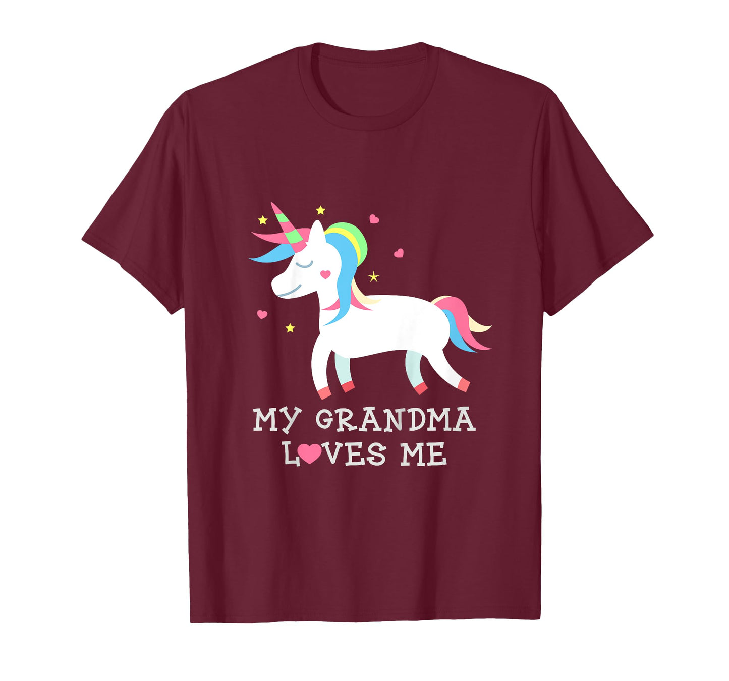 My Grandma Loves Me Cute Girl Unicorn Granddaughter Gift T-Shirt