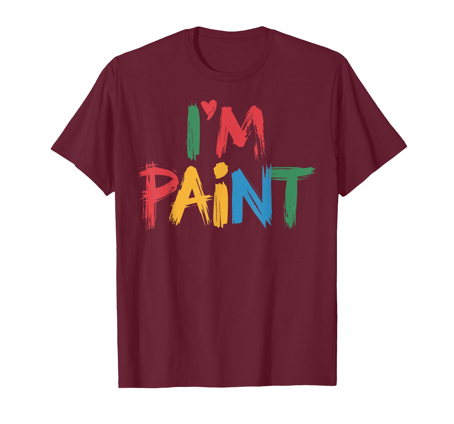 I Heart Love To Finger Paint I'm Paint Cute Couple Valentine T-Shirt