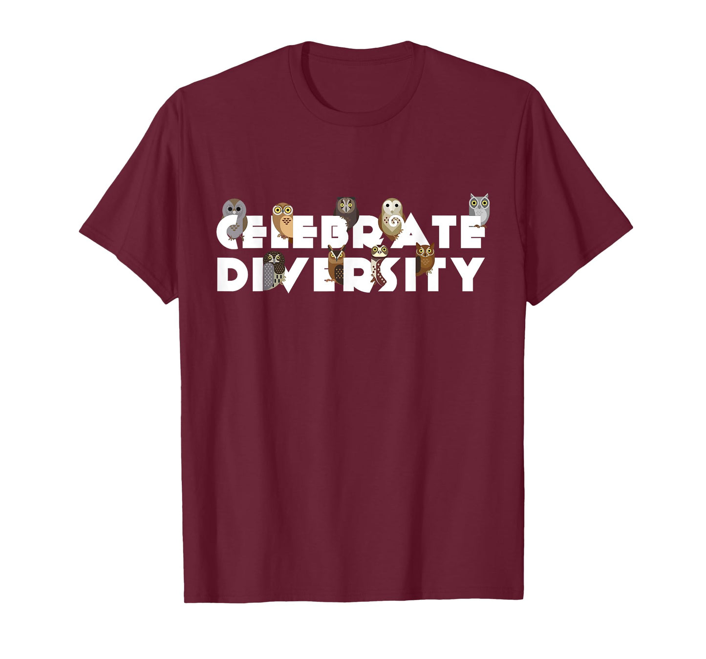 Celebrate Diversity Type of Owls Shirt for Owl Lovers T-Shirt