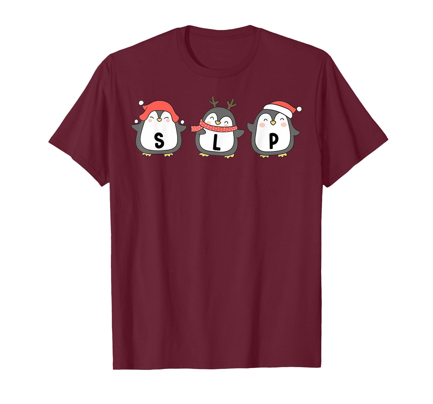 Cute Penguins SLP Christmas Speech Language Pathologist T-Shirt