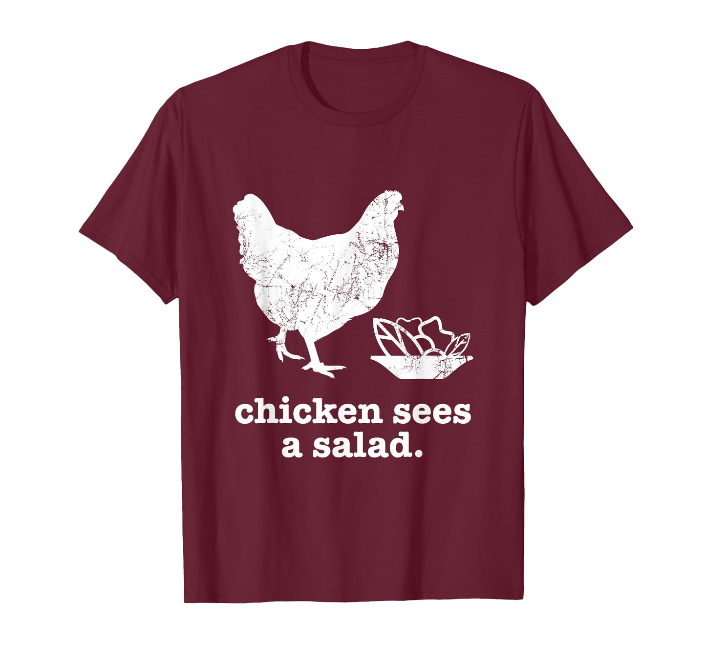 Funny Chicken Caesar Salad Joke Chicken Sees A Salad Dad T-Shirt