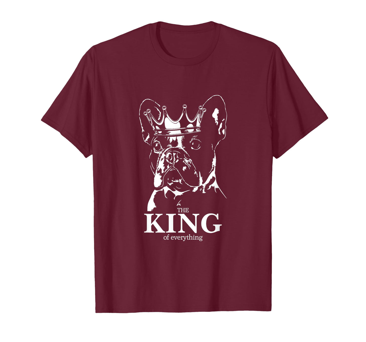 Funny French Bulldog with crown King dog mom dog T-Shirt