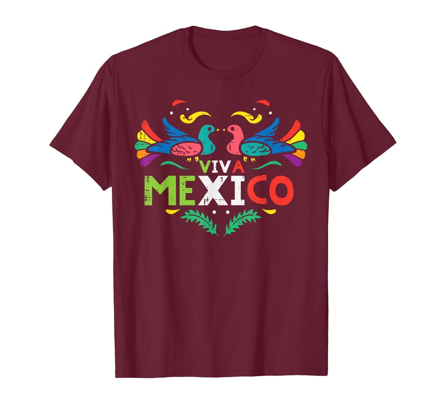 Viva Mexico Otomi Bird Mexican Independence Girls Kids Women T-Shirt