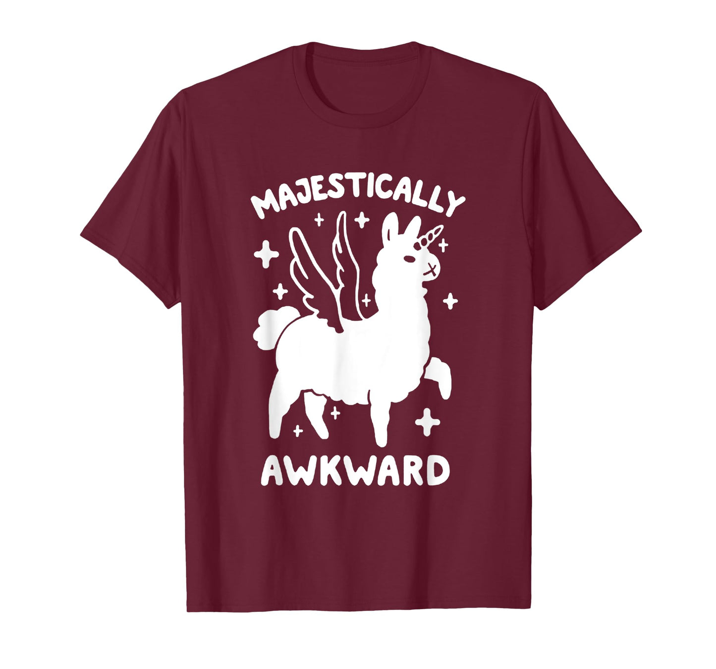 Majestically Awkward Llamacorn Funny Cute Llama T-Shirt