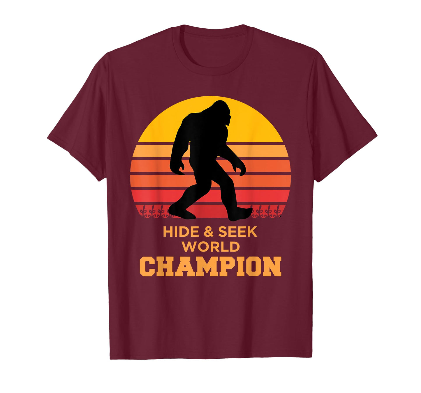 Big Foot T Shirt for Women & Men Hide & Seek World Champion T-Shirt