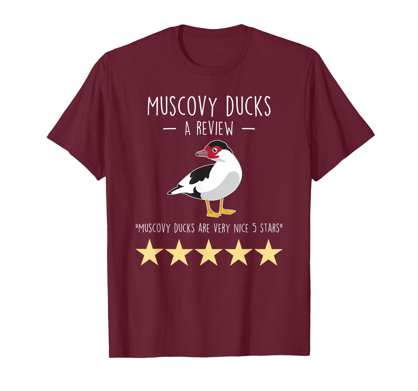 Muscovy Duck Review, Funny Cute Pet Bird Farm Farmer Farming T-Shirt