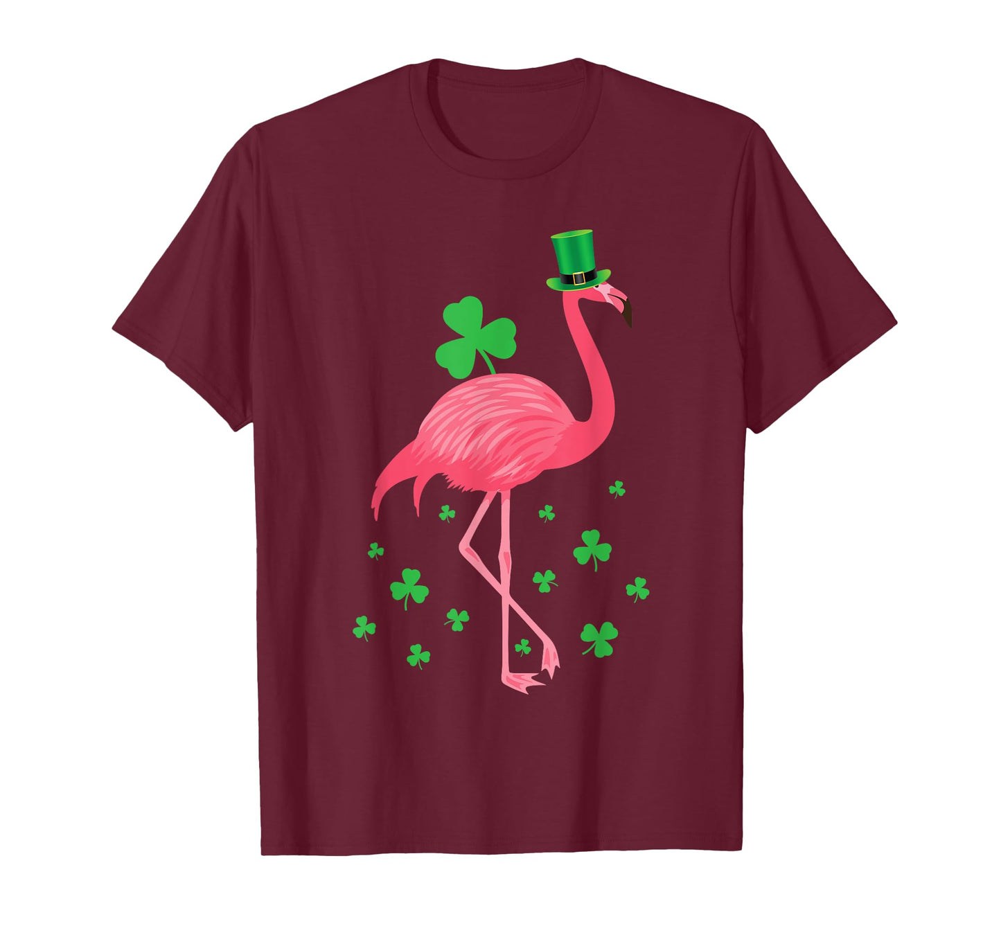 Flamingo Shamrock Leprechaun St Patricks Day T-Shirt