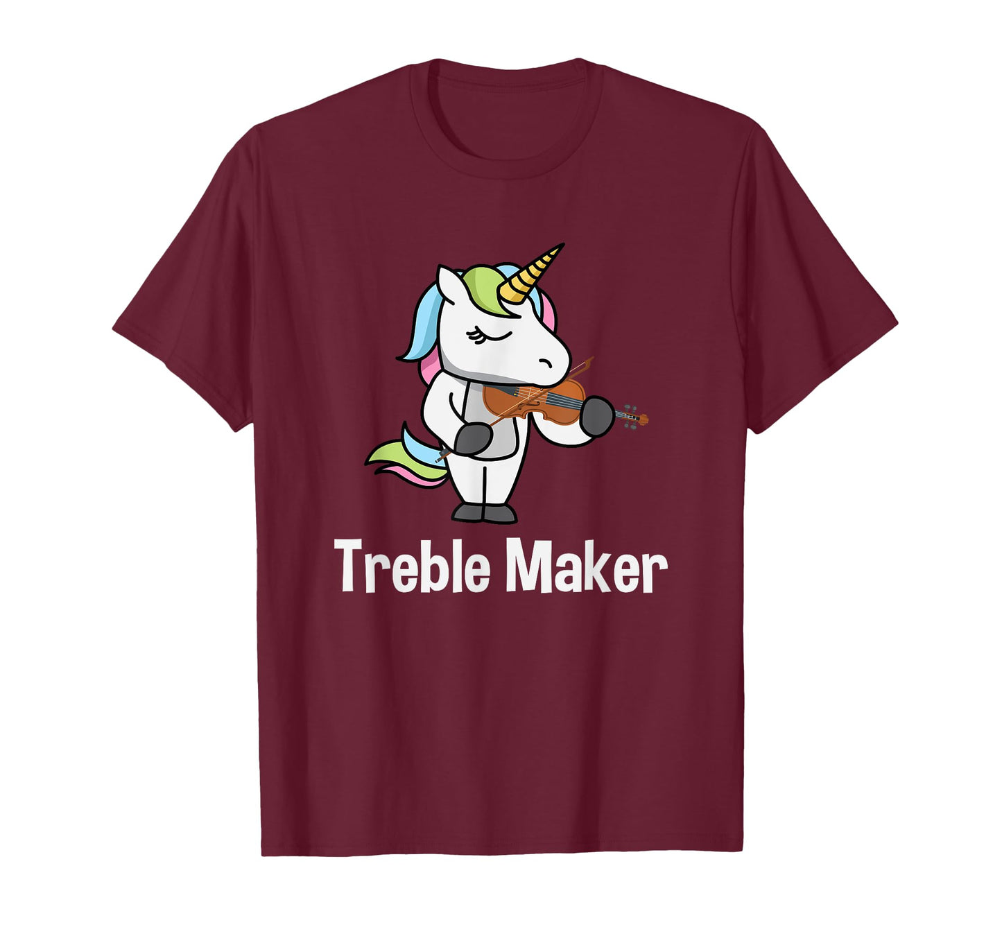 Violinist Shirt for Girls - Treble Maker Unicorn Violin Gift T-Shirt