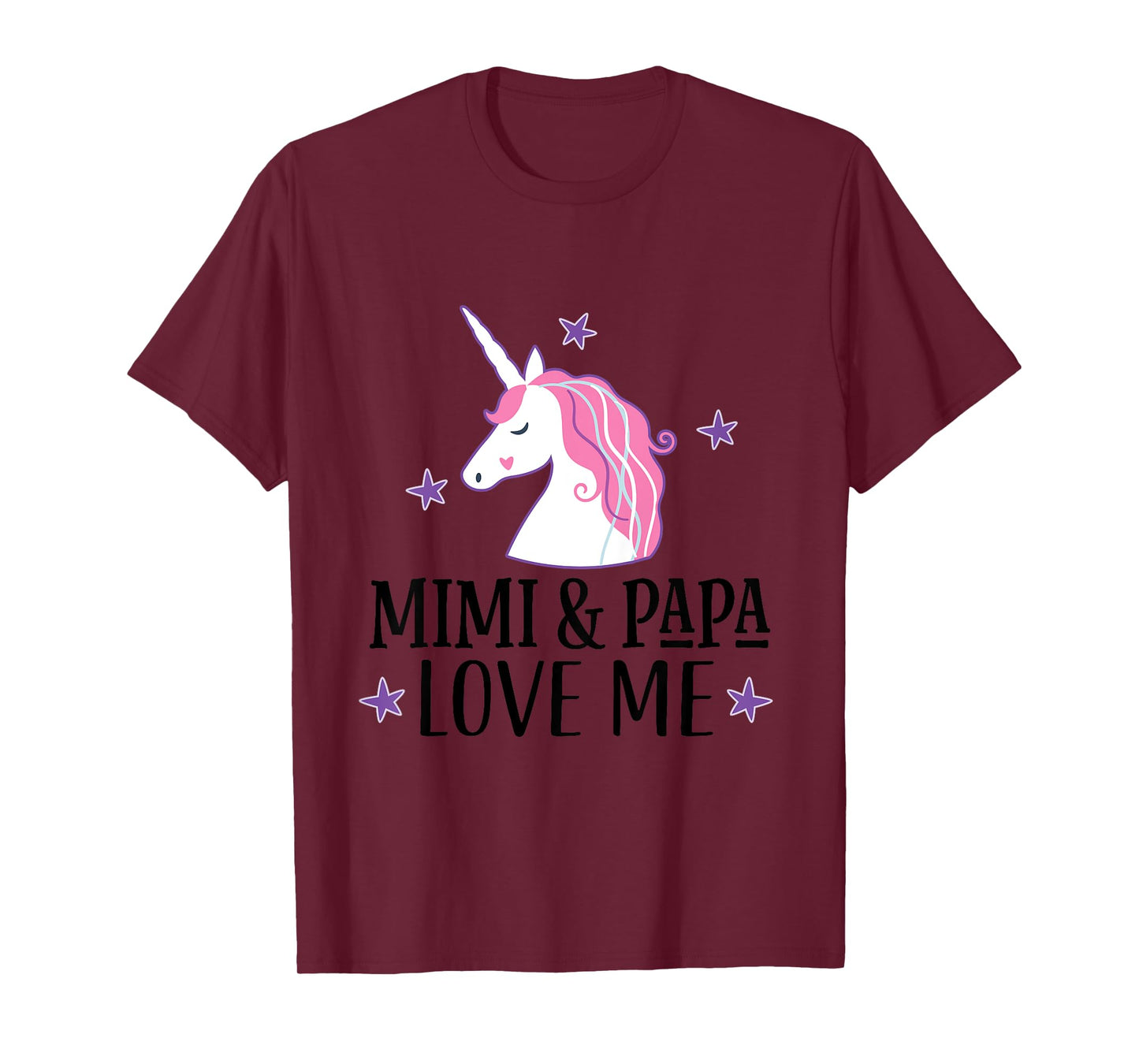 Mimi and Papa Love Me Granddaughter Unicorn T-Shirt