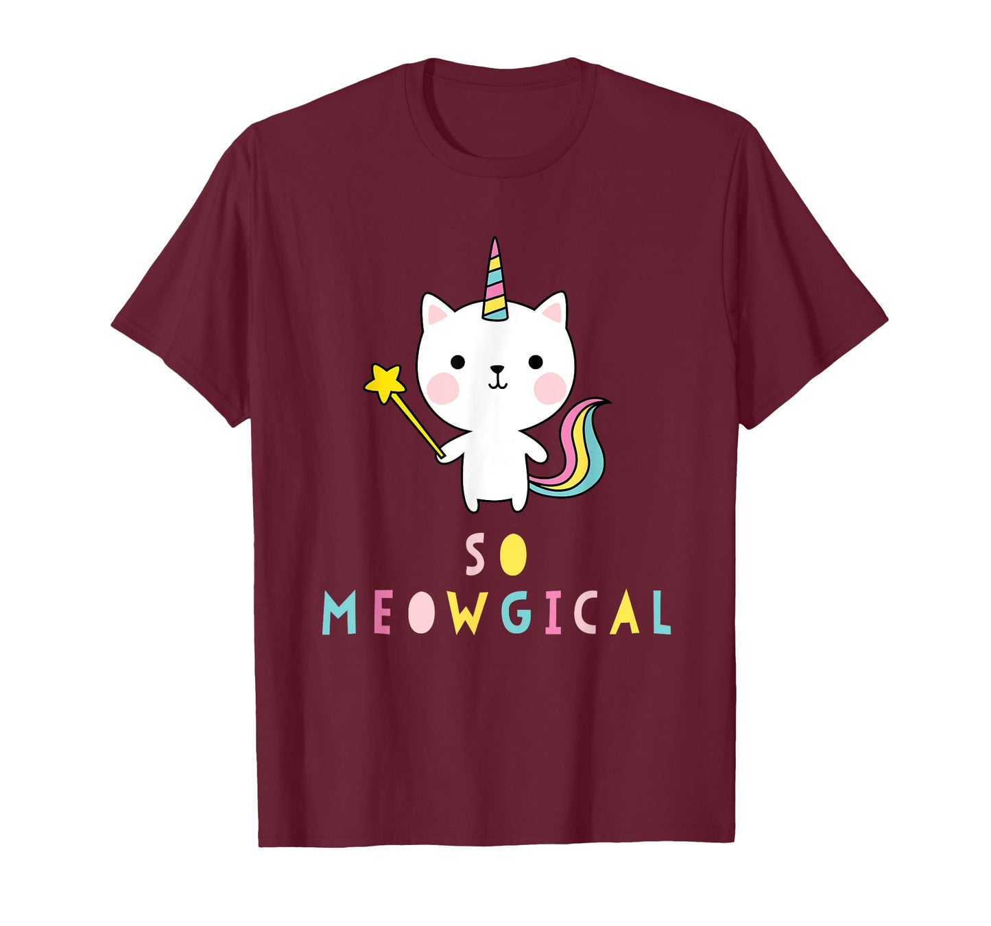So Meowgical Caticorn Cat Unicorn Rainbow Kittycorn Cute T-Shirt