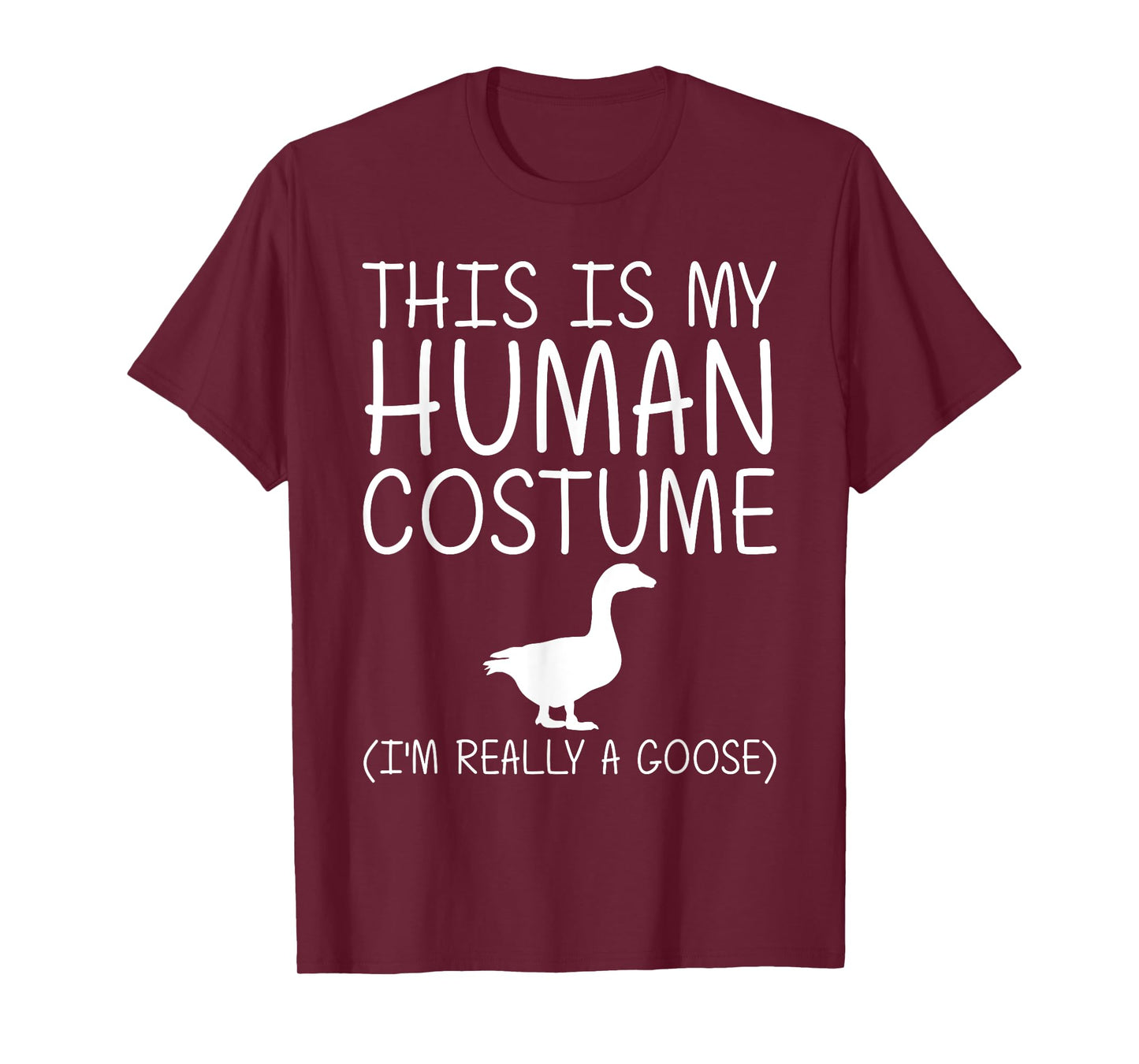 Goose Easy Halloween Human Costume Waterfowl Animal DIY Gift T-Shirt