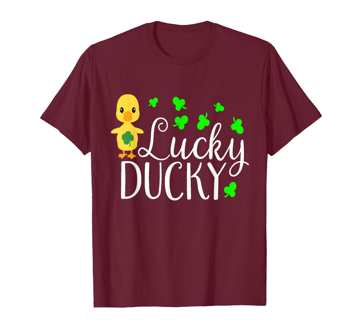 Lucky Ducky Cute Irish Duck Bird Ireland Kids School T-Shirt