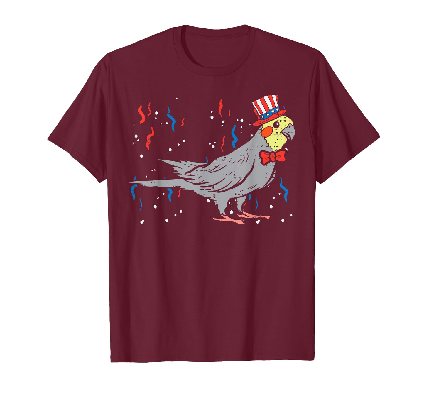 Cockatiel Bird American Flag USA 4th Of July Fourth Animal T-Shirt