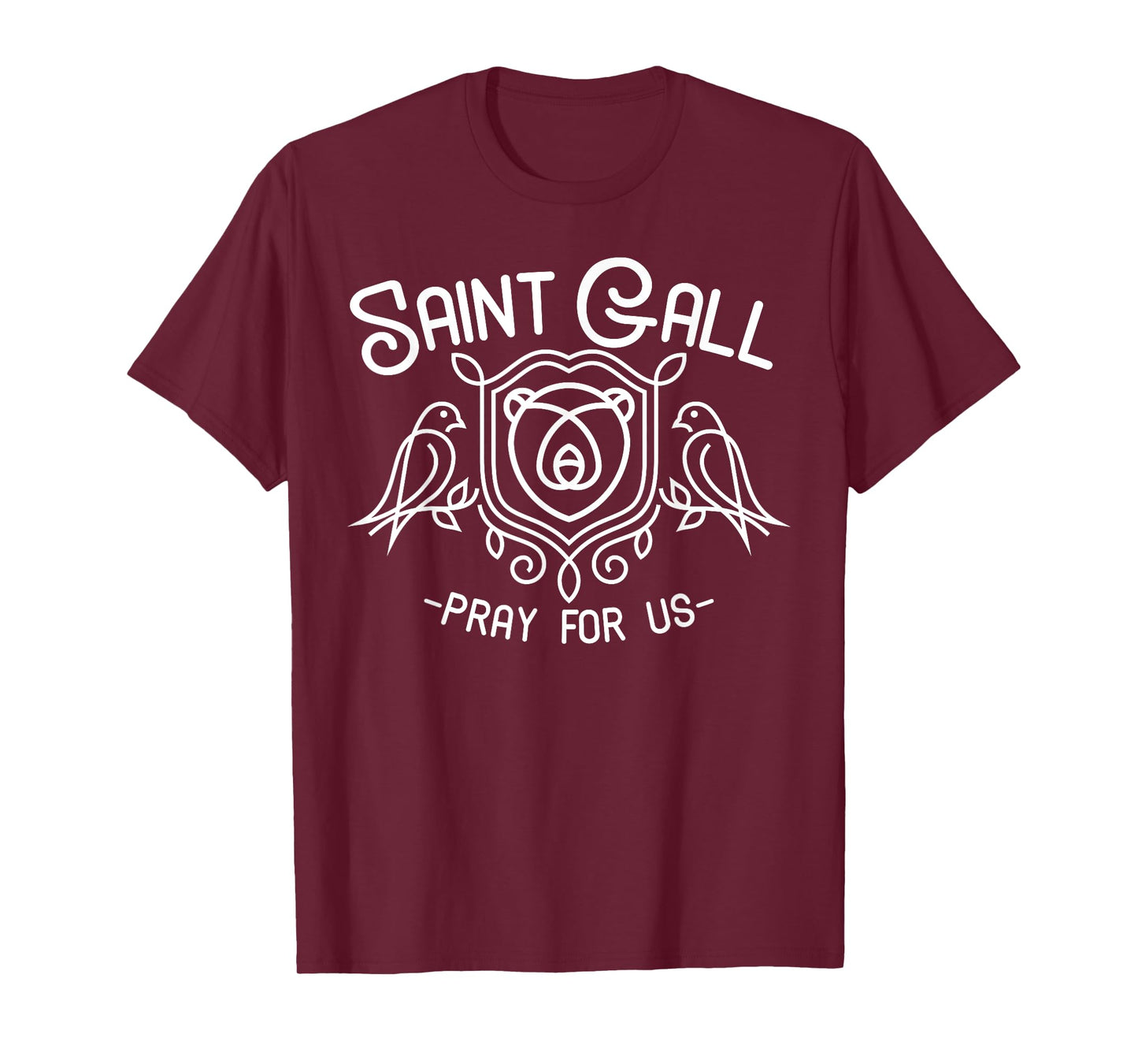 Saint Gall Gallus Bird Lover Gifts Catholic Irish Saints T-Shirt