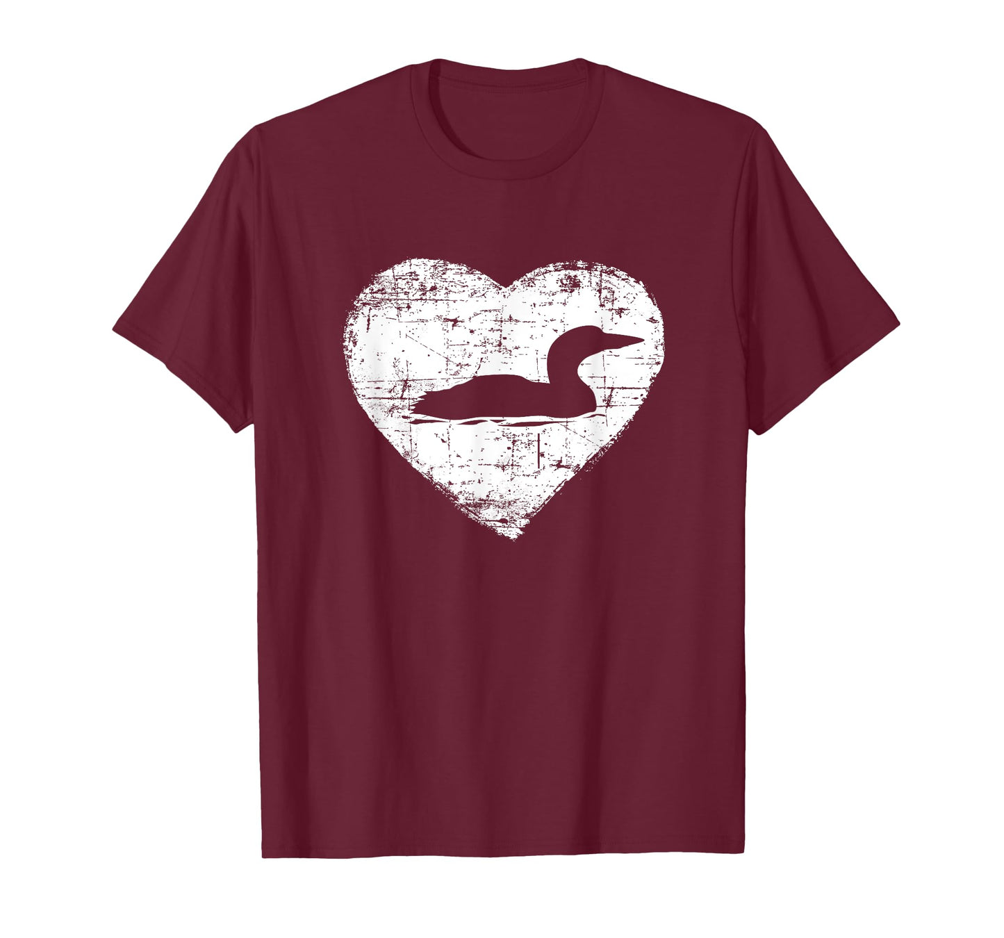 Loon t-shirt | Love Loons Heart Lake Shirt T-Shirt