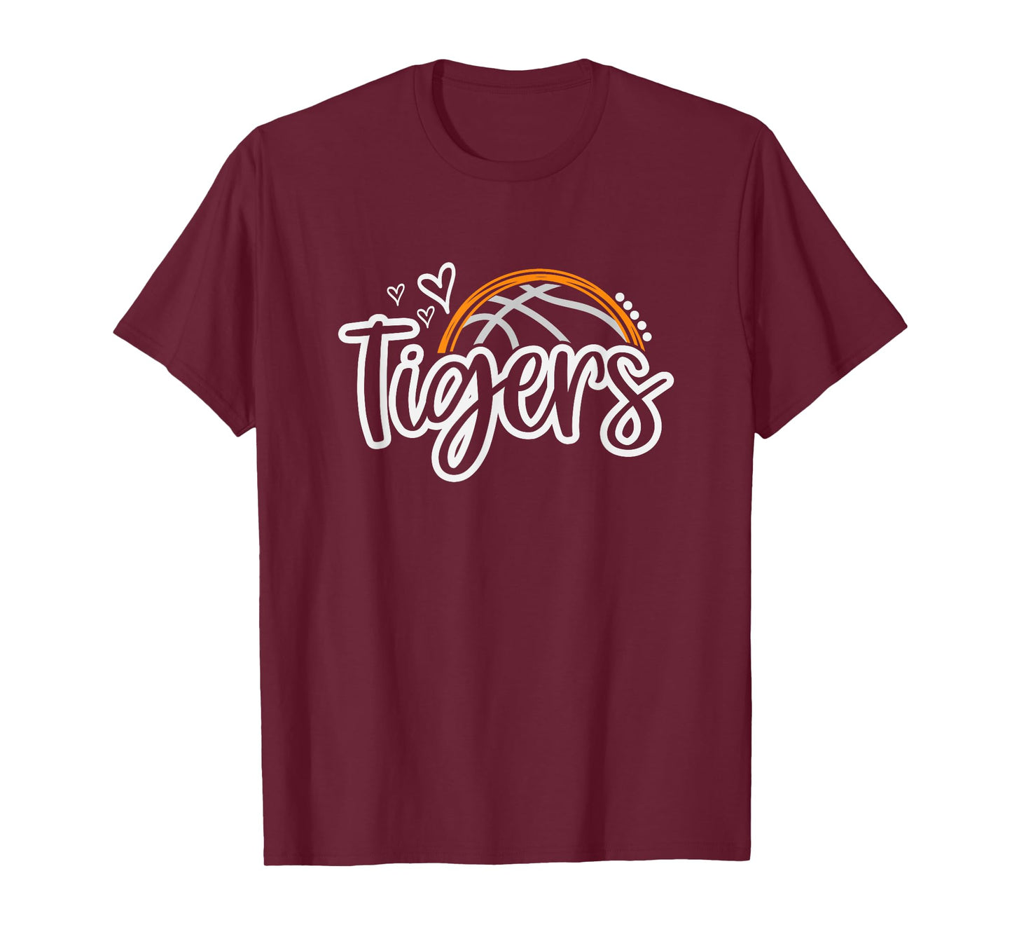 Basketball Tigers School Sports Fan Team Spirit T-Shirt