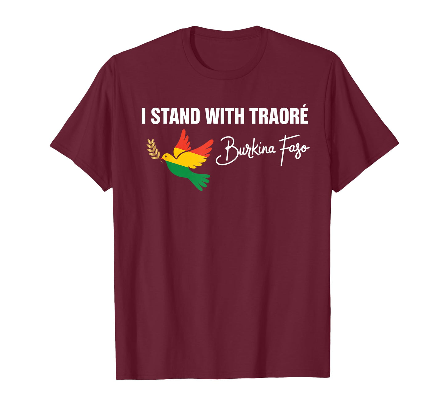 I Stand With Burkina Faso-Ibrahim Traoré Retro Bird T-Shirt