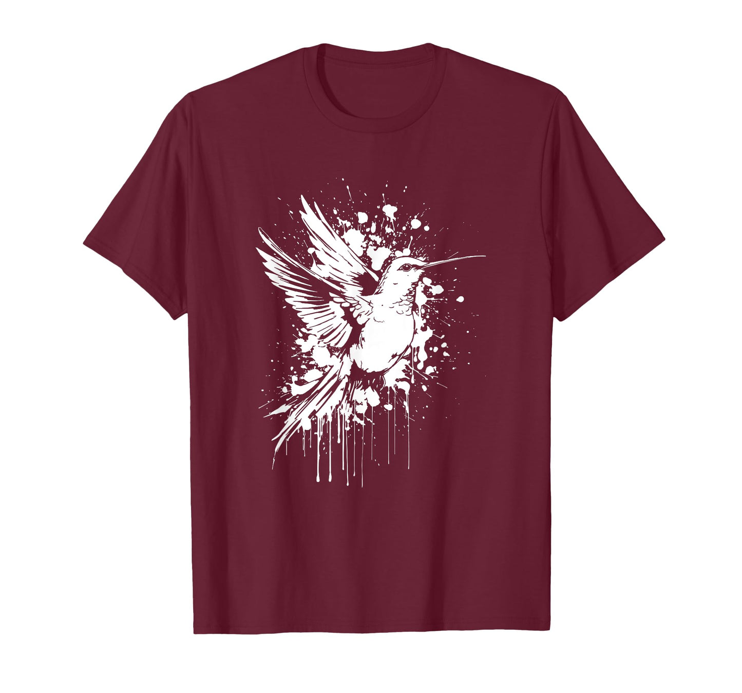 Hummingbird Birdwatching Ornithology Watercolor Hummingbird T-Shirt