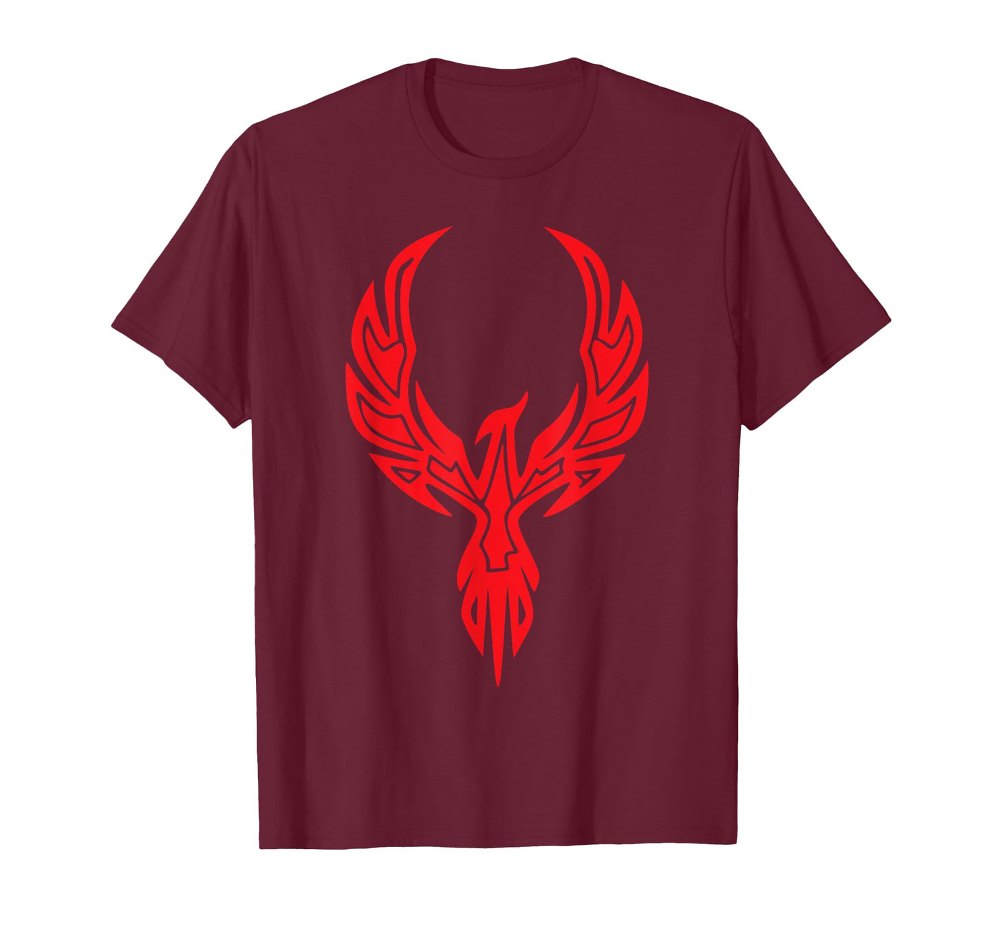 Red Phoenix Fire Bird Symbol Magic Fantasy Circle Life Sun T-Shirt