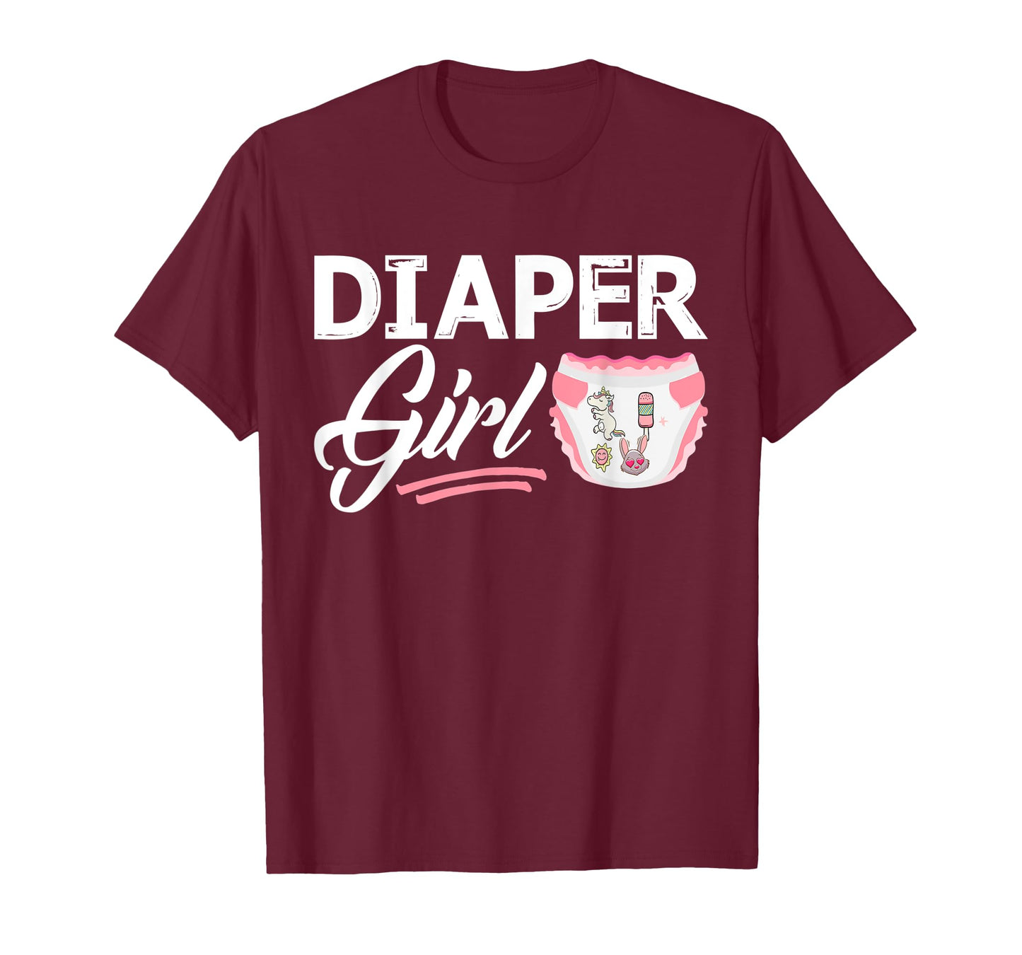 Diaper Girl Baby Diaper Boy Padded Princess Little One Girl T-Shirt