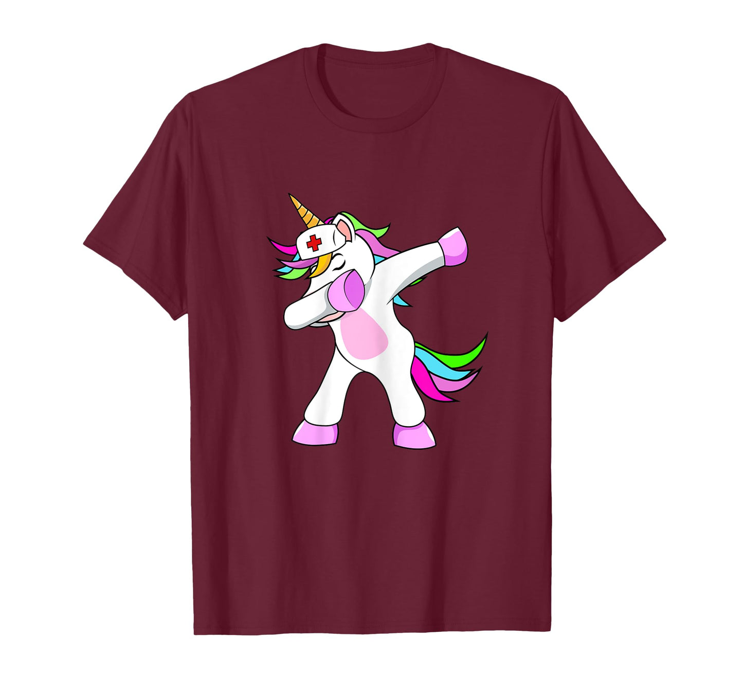 Dabbing Unicorn Nurse Girl Shirt Nursing Angel T-Shirt