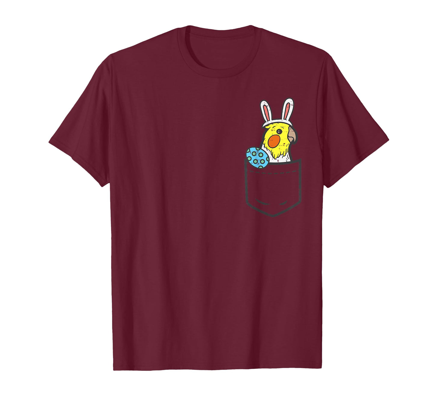 Pocket Easter Cockatiel Bunny Egg Cute Bird Men Women Kids T-Shirt