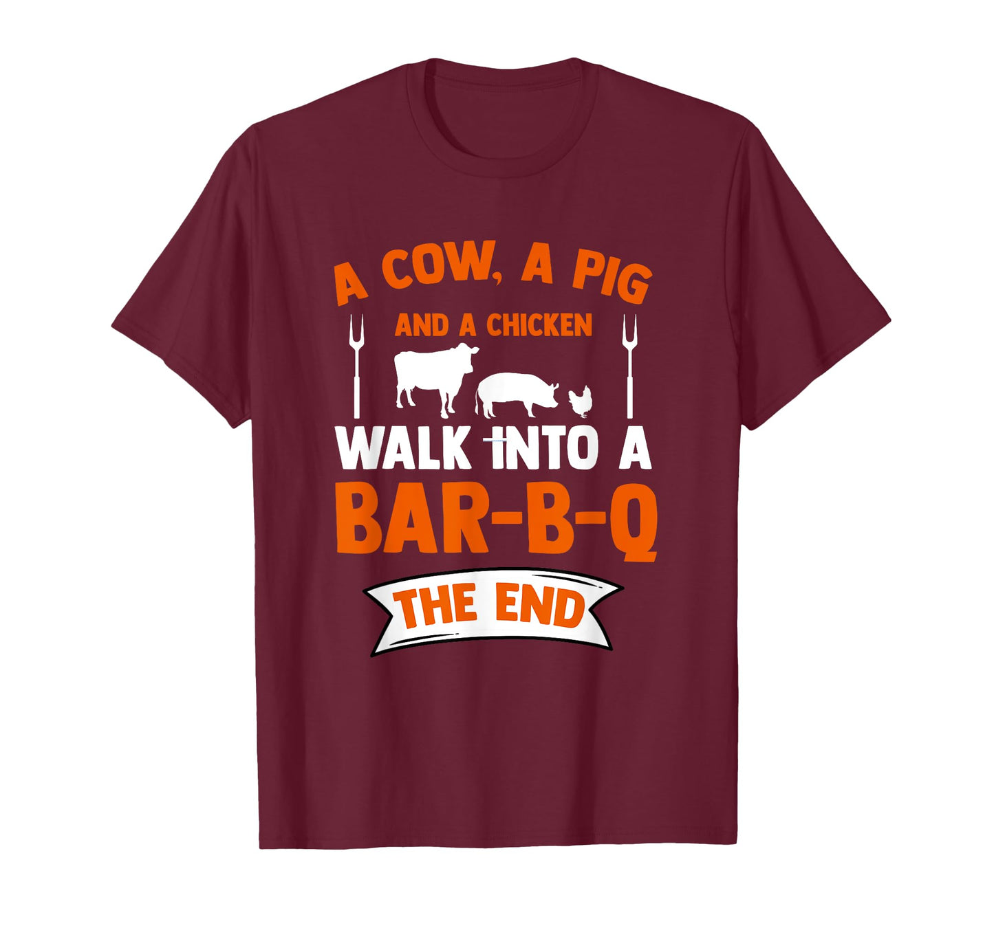 Smoke Grill Cow Pig Chicken Bar-B-Q Grilling Food T-Shirt