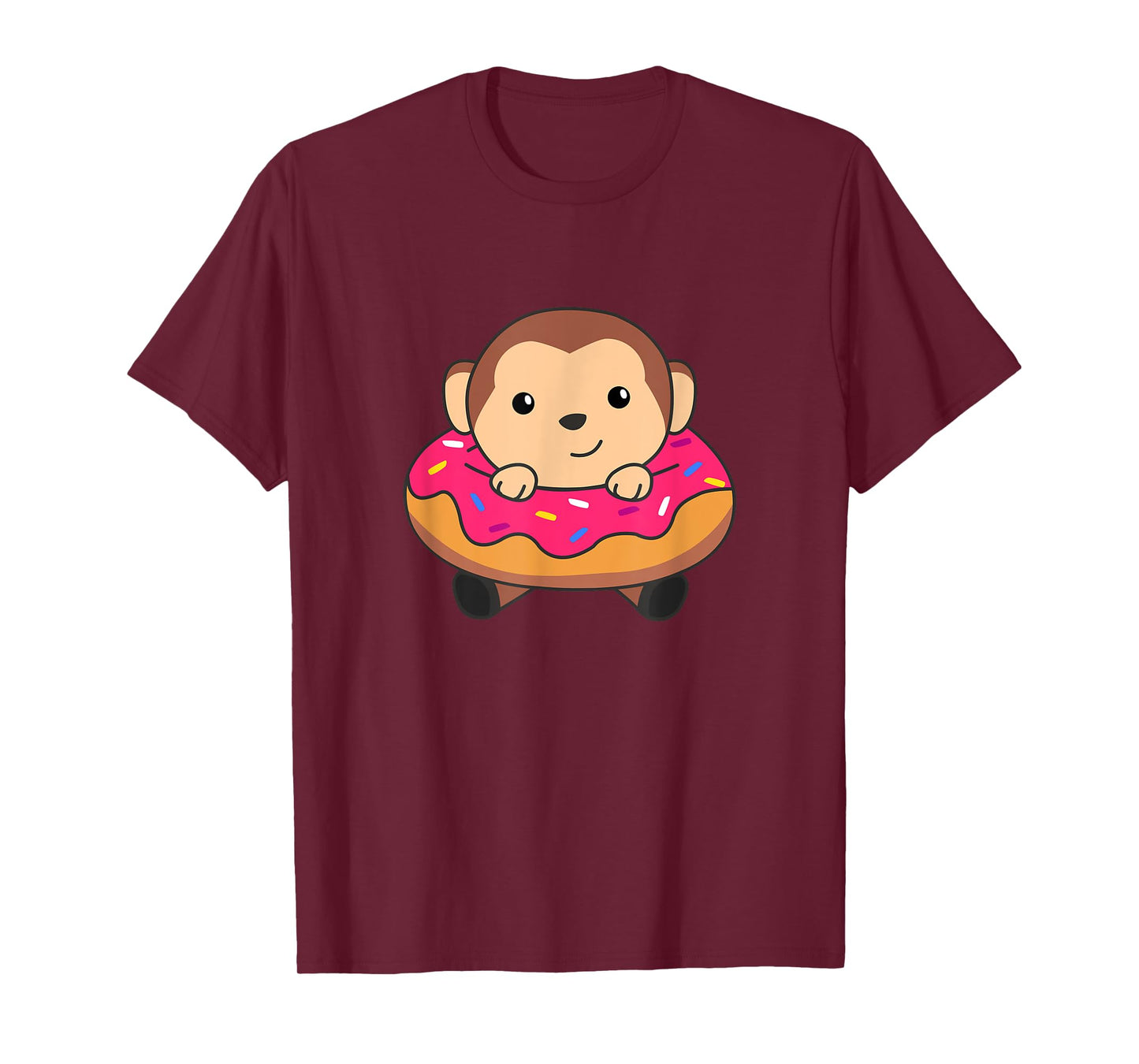 Sweet Monkey Funny Animals In Donut Sweet Pastry monkeys T-Shirt