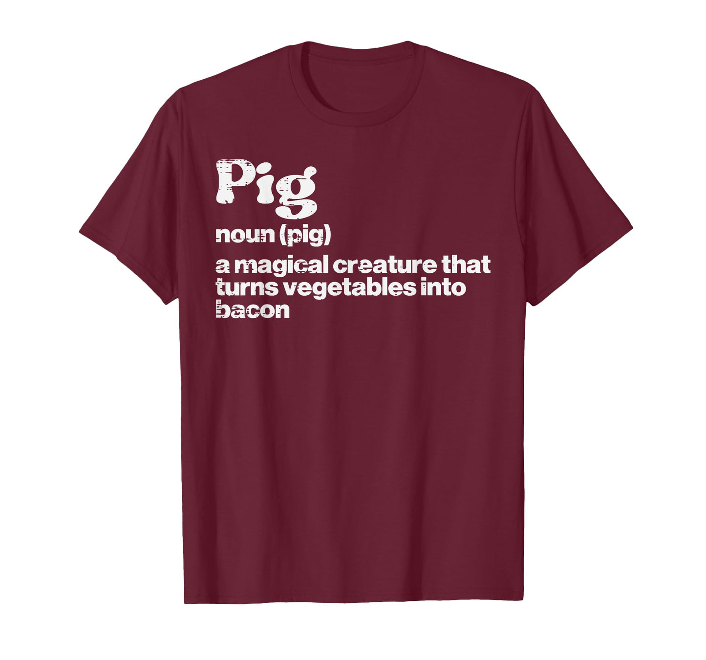 Pig Definition Bacon Funny Bbq Barbecue Grill Men Women Kids T-Shirt