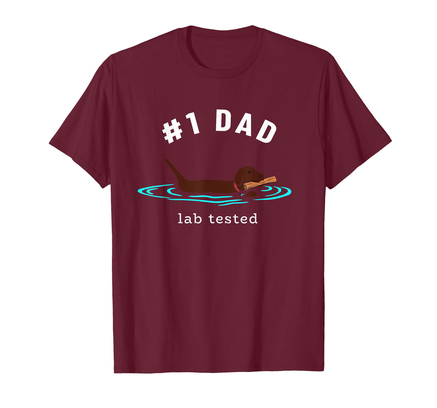 Lab Dad Chocolate Labrador Retriever Dog #1 Dad Men T-Shirt