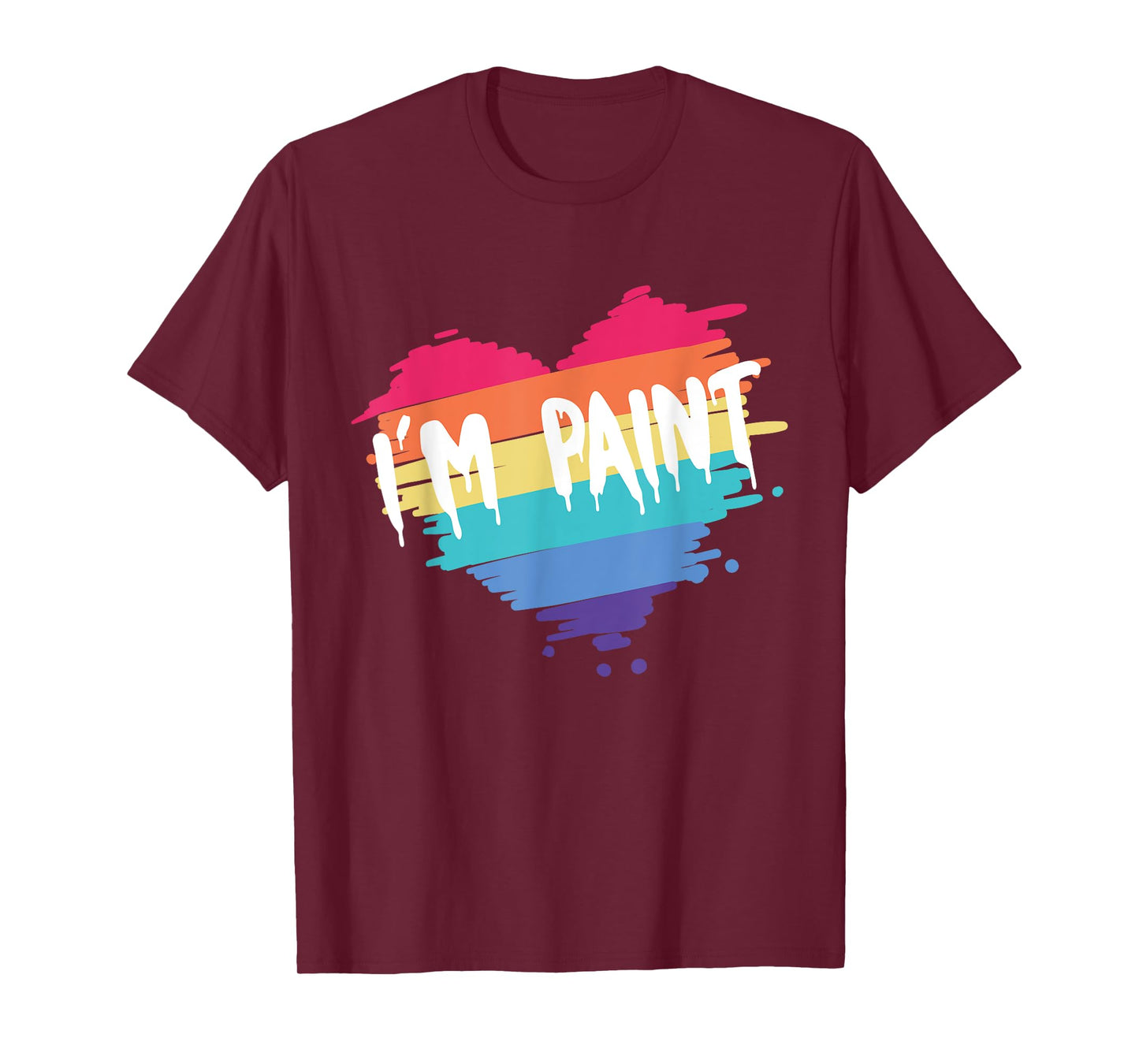 I Heart Love To Finger Paint I'm Paint Cute Couple Valentine T-Shirt