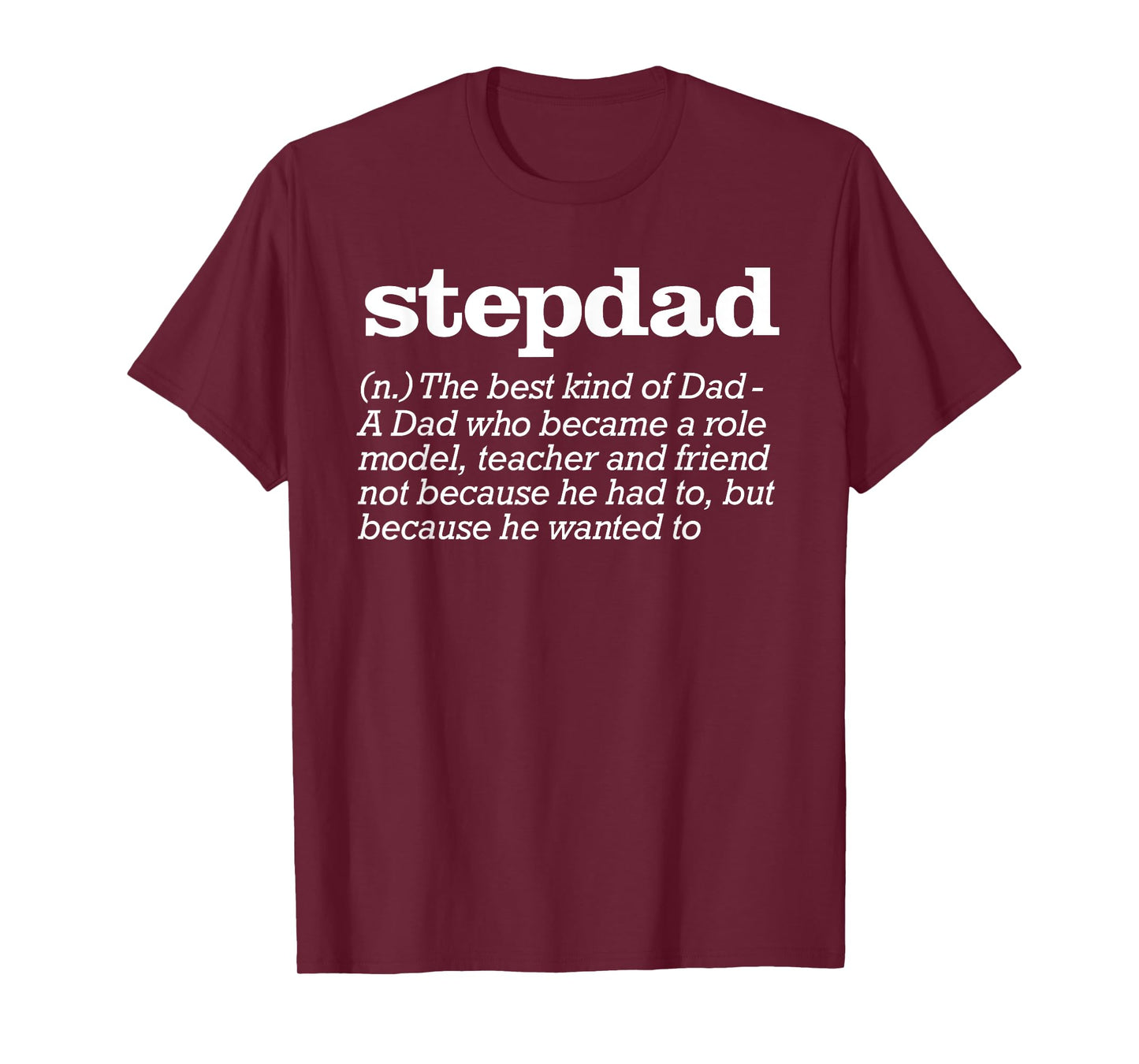 Funny Stepdad Gift Apparel - Men's Black Stepdad Definition T-Shirt - Small - Short Sleeve - Casual - Father's Day, Birthday