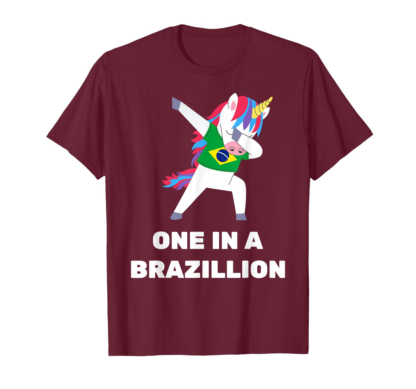 Funny Brazilian Unicorn Brazil Flag Brasil T-Shirt