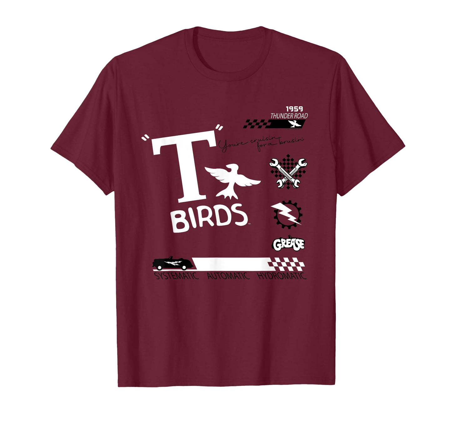 Grease 1959 Greased Lightning T Birds Movie T-Shirt