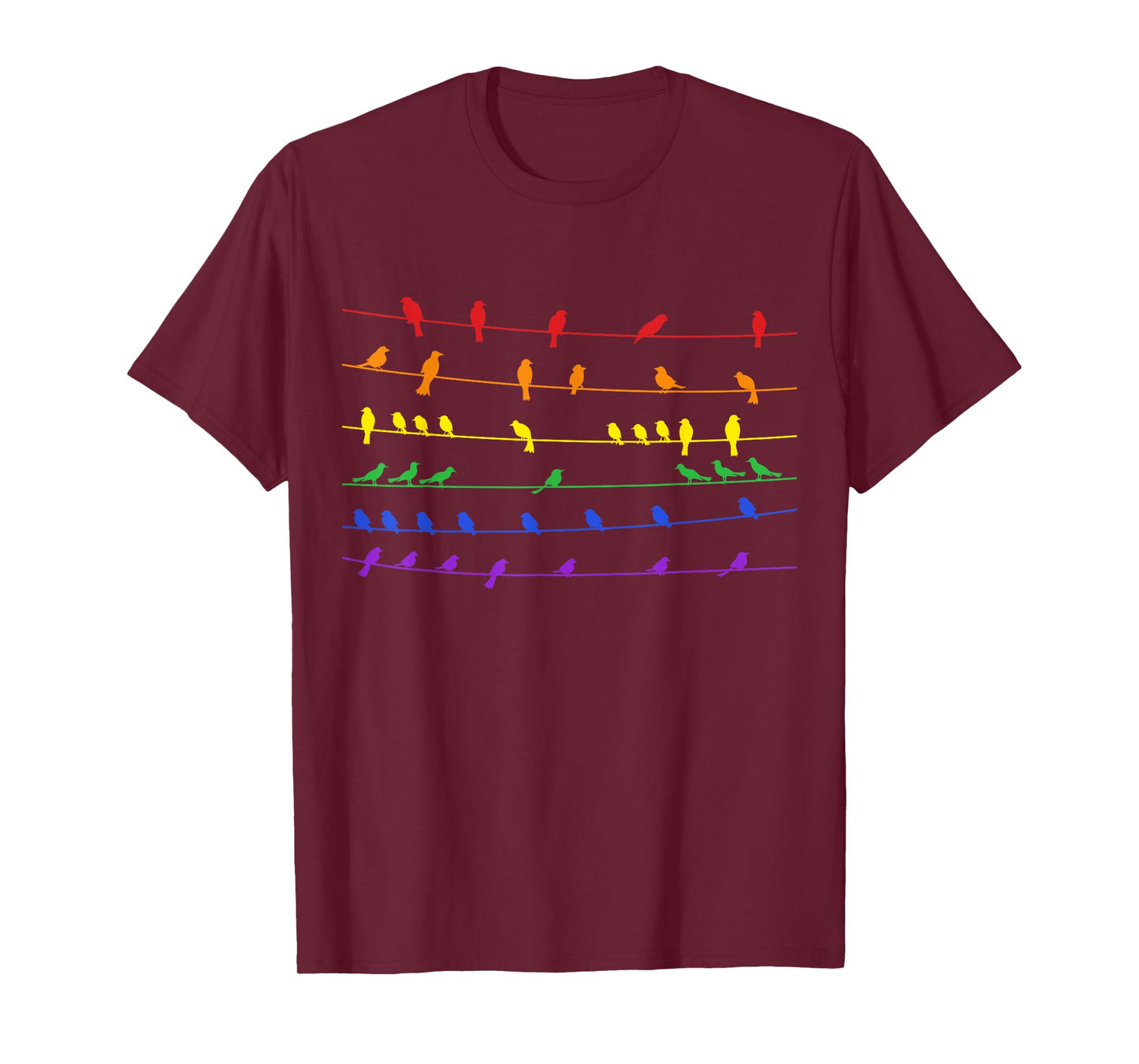 Birds Rainbow Subtle Pride Month Flag LGBT Bird Lover T-Shirt