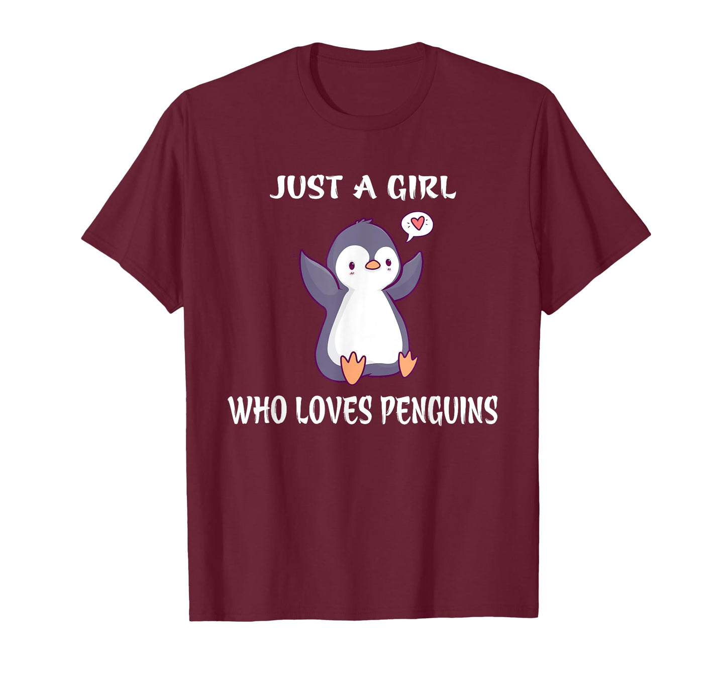 Just a Girl who loves Penguins T-Shirt Birthday Girl Gift T-Shirt