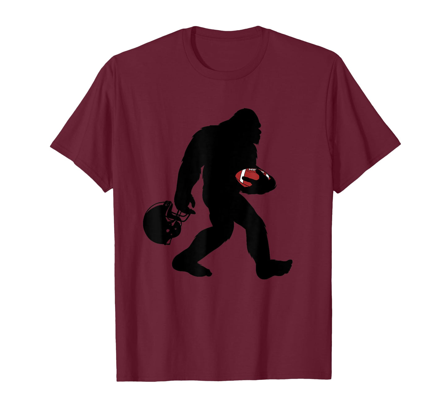 Bigfoot with Football and Helmet T-Shirt